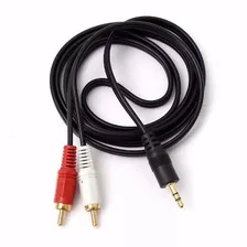 Cabo P2 X 2 Rca 1,5 Metros - Ponta Fechada Auxiliar Stereo Foto  mini 1