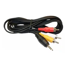 Cabo P2 X Av 3 Rca Tv Led Lcd Gps Dvd Receptores Áudio Vídeo Foto  mini 1