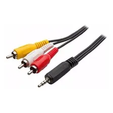 Cabo P2 X Av 3 Rca Tv Led Lcd Gps Dvd Receptores Áudio Vídeo Foto mini 4