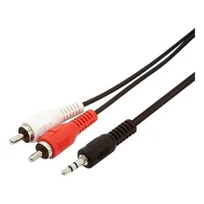 Cabo P2s Macho X 2xrca 5 Mts 35187 Cor Preto Foto mini 1