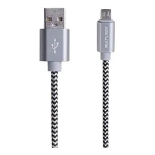 Cabo Para Android Multilaser Preto E Cinza Micro Usb 1.5m Foto  mini 1