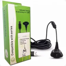 Cabo Para Controle Xbox 360 2x1 Carregador Bateria Cabo Usb Foto mini 1