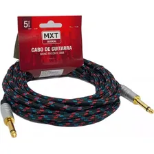 Cabo Para Guitarra Violão 5m Metros Blindado P10 P10 Pro Mxt Foto  mini 1