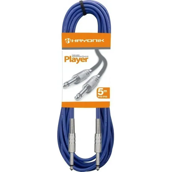 Cabo Para Instrumentos P10 X P10 5m Player Azul Hayonik Foto 1