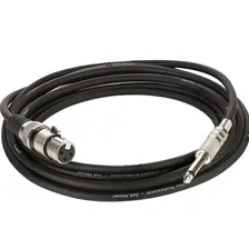 Cabo Para Microfone Xlr Fêmea X P10 Macho Preto 2m Foto  mini 1