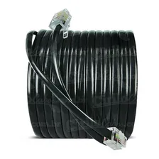 Cabo Para Telefonia - Cordão Liso, Preto - 50 Mt Foto mini 1