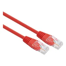 Cabo Patch Cord Vermelho Cat6e 1.5 Metros Alta Velocidade Foto mini 2
