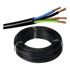 Cabo Pp 4 X 01.00mm 10mt + Plug Acopl 3p+t 16a Steck 1ºlinha Cobertura Preto Foto  mini 1