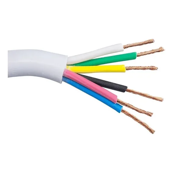 Cabo Pp Comando Flexivel 6 Vias 6x1,50mm 10 Metros Branco Foto 1