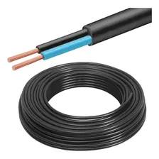 Cabo Pp ExtensĂŁo ElĂ©trica 2x2,5mm FlexĂvel Rolo - 100 Met Cobertura Preto Foto mini 1