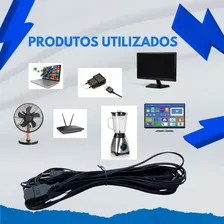 Cabo Prolongador Extensão Eletrica 3 Metros Bipolar 2x0,75mm Normatizado Inmetro Foto mini 4