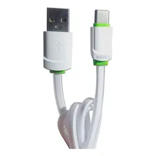 Cabo Rápido 2.4a Usb Type-c 1 Metro Carga E Dados Kd-tc30 Cor Branco Foto mini 2