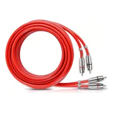 Cabo Rca 1 Metro 4mm Duplo Vermelho + Cabo Rca 5 Metros 4mm Foto mini 4