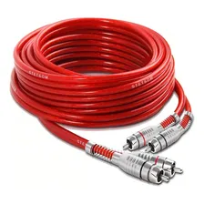 Cabo Rca 1 Metro 4mm Duplo Vermelho + Cabo Rca 5 Metros 4mm Foto mini  2