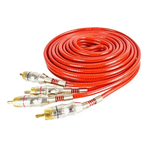 Cabo Rca 5 Metros Evus Premium Blindado Puro Cobre - Rca 5m Foto 1