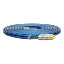 Cabo Rca Blindado 5 Metros Plug Metal Tech One Azul 5mm Foto mini 1