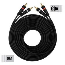 Cabo Rca Blindado 5m Modulo Amplificador Som Automotivo Foto  mini 1