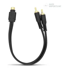 Cabo Rca FemĂȘa Para 2 Cabo Rca Macho - 30cm Adaptador Foto mini 1