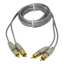 Cabo Rca Fitz 2 + 2 Rca Metal Blindado Profissional 5m Foto mini 1