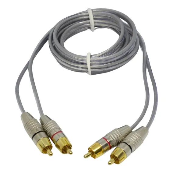 Cabo Rca Fitz 2 + 2 Rca Metal Blindado Profissional 5m Foto 1