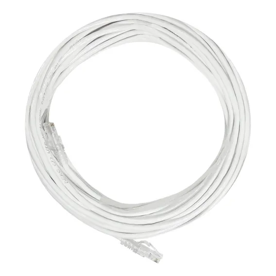 Cabo Rede 20 Metros Lan Internet Crimpado Rj45 Cat5e Branco Foto 1