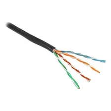 Cabo Rede Cat5 Preto Cftv Multilaser 4 Pares 100 Metro Foto mini  3