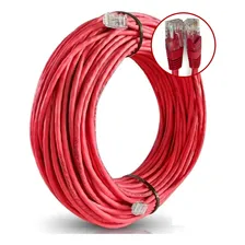 Cabo Rede Cat6 10m Vermelho Ultra Velocidade 10 Metros Rj45 Foto  mini 1