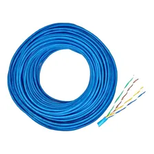 Cabo Rede Furukawa Sohoplus Cat5e 24awg Cmx 200 Metros Azul Foto mini  3