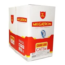 Cabo Rede Megatron H/anatel Cat5e Preto 100% Cobre Rl100mts Foto mini  2