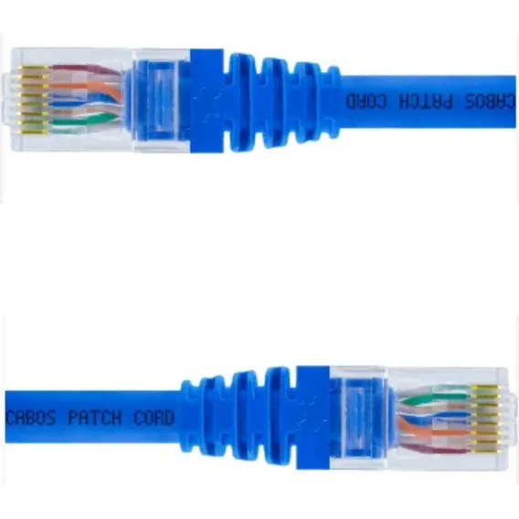Cabo Rede Multilan Cat5 Patch Cord 2,5 Metros Azul Foto 1