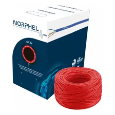 Cabo Rede Norphel Copperlan Cat5e 305m Vermelho 100% Cobre Foto mini 1