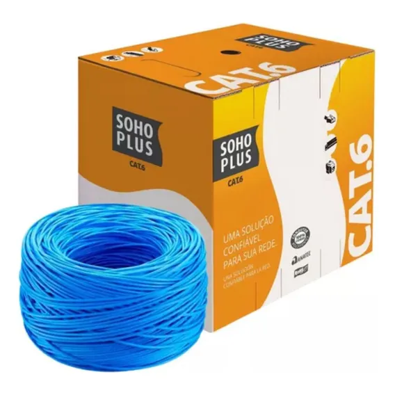 Cabo Rede Utp Rj45 Cat6 Furukawa Sohoplus 100m Cor Azul Foto 1