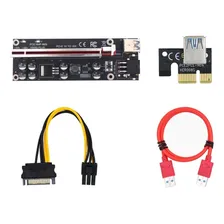 Cabo Riser 009s Plus Pci Express 1x / 16x Pcie 8 Capacitores Cor Vermelho Foto mini 1
