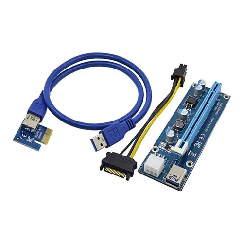 Cabo Riser Card Pci X16 Pci-e X1 Usb 30cm U34 P/ Mineração Foto 1