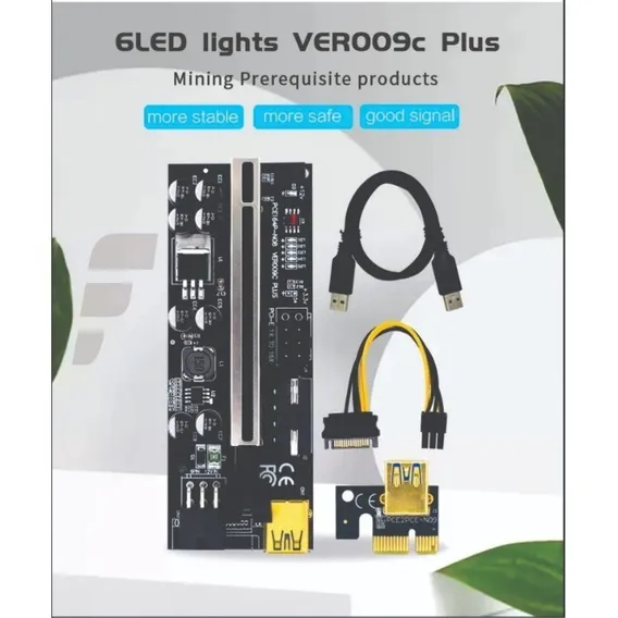 Cabo Riser Pci 009c Plus 6 Leds Imediato Cor Preto Foto 1