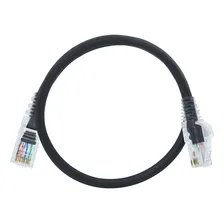 Cabo Rj-45 Cat5e 50 Centímetros Preto Foto mini 1