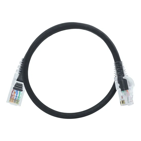 Cabo Rj-45 Cat5e 50 Centímetros Preto Foto 1