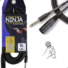 Cabo Santo Angelo - P10 Mono/xlr Macho - Ninja Nm - 3 Metros Cor Preto Foto mini 4