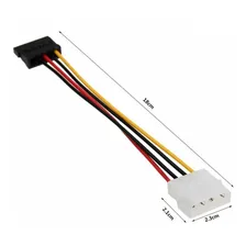 Cabo Sata Força Conexão Molex 4 Pinos 15cm Reforçado Cor Branco Foto mini 3