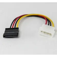 Cabo Sata Power Molex Ide Discos Rígidos Hdd Ssd 4 Pinos Nova Foto mini 3