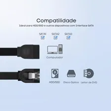 Cabo Sata Us217 P Sata 3 Ângulo Reto E 90° 0.5m Ugreen Foto mini  3