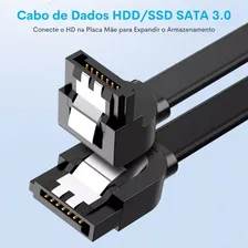 Cabo Sata Us217 P Sata 3 Ângulo Reto E 90° 0.5m Ugreen Foto mini  2