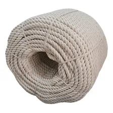 Cabo Torcido 3 Pernas Corda Náutica Em Poliéster Nylon 220m Cor Branco Foto mini  3