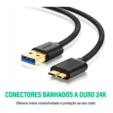 Cabo Ugreen Usb 3.0 Para Micro Usb Tipo-b - 50cm Cor Preto Foto mini  2