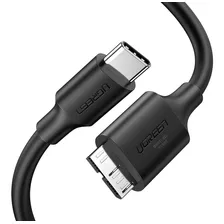 Cabo Ugreen Usb-c Para Hd Externo Micro B 1m 20103 Cor Preto Foto  mini 1