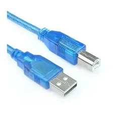 Cabo Usb 2.0 A/b Para Arduino 30cm Cor Azul Foto  mini 1