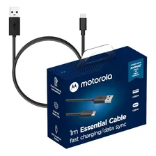 Cabo Usb 2.0 Motorola Cabo Usb Para Tipo C Preto. Com Entrada Usb Otg Saída Tipo C Foto mini 1