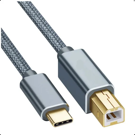 Cabo Usb C Para Usb B 2.0 Tipo-c Impressora Scanner 5 Metros Foto 1