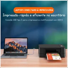 Cabo Usb C Para Usb B 2.0 Tipo-c Impressora Scanner 5 Metros Foto mini 4