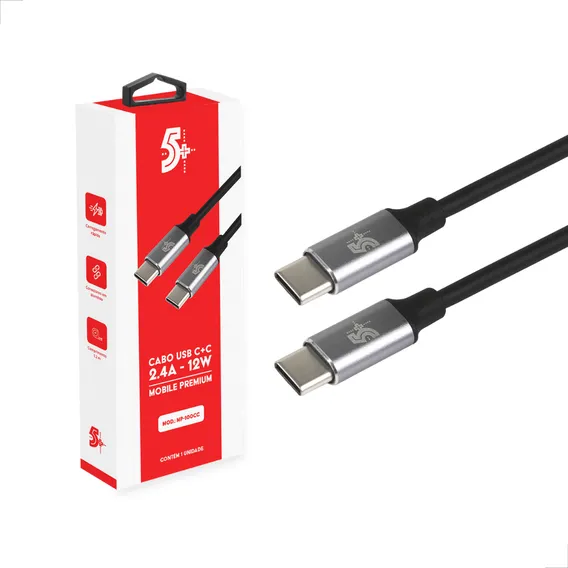 Cabo Usb-C Para Usb-C 2.0 Cabo 1,2 Metros - 5+ Foto 1